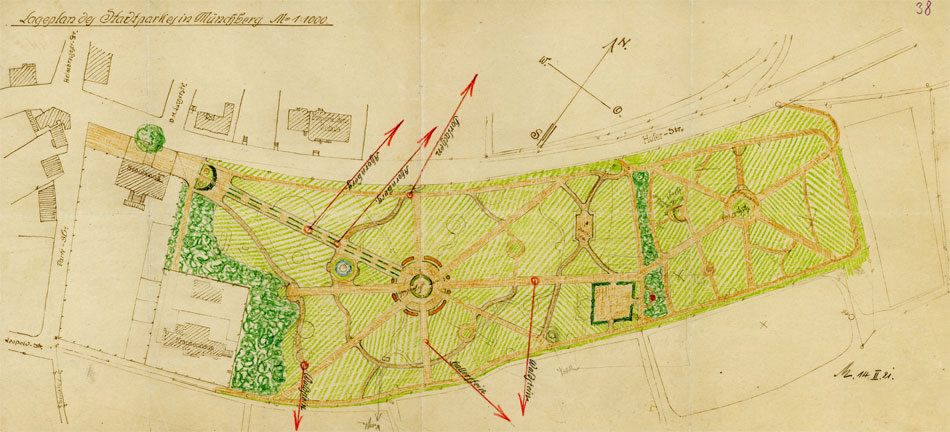 Lageplan Stadtpark 1921