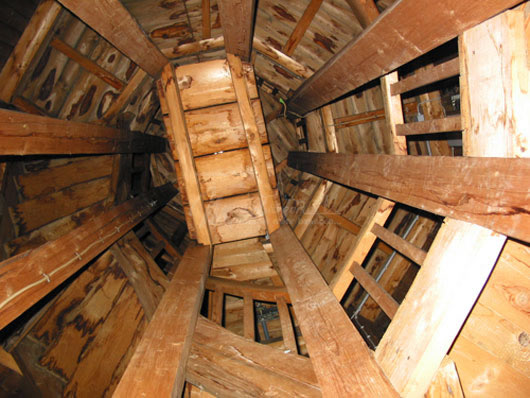 View into the tower of Kreuzberg School