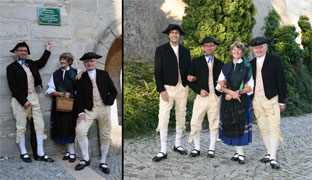 Stadtführer in historischer Tracht