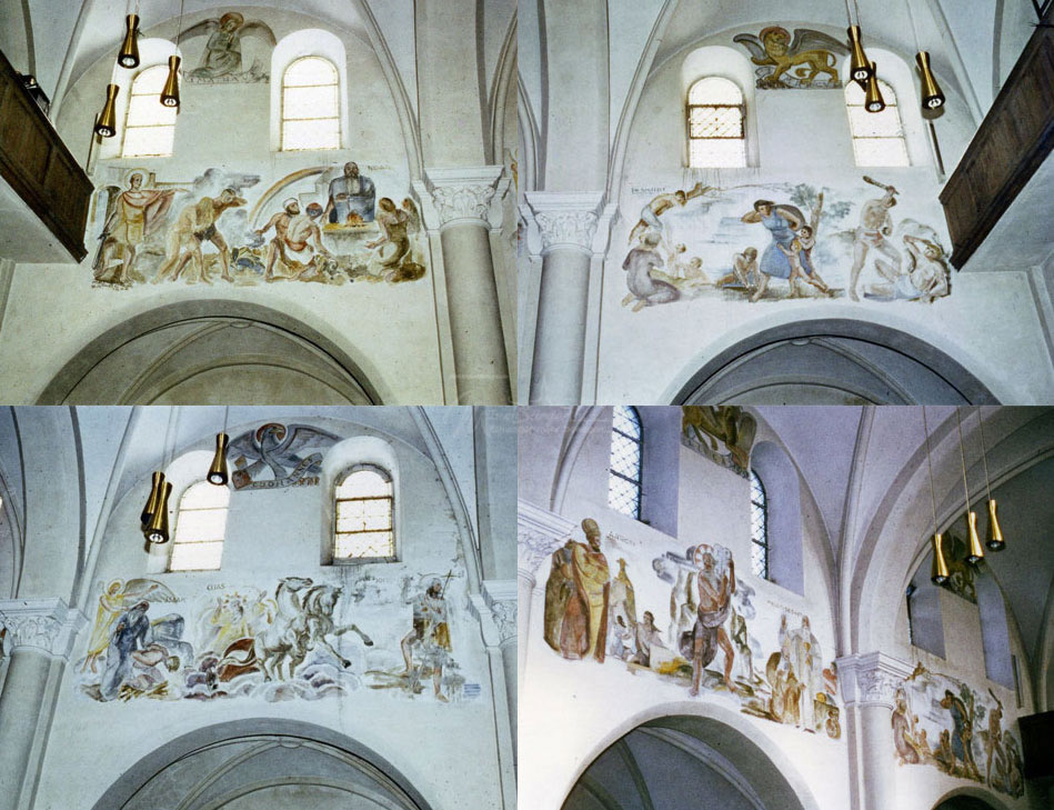 Wall paintings up to extension of 1971